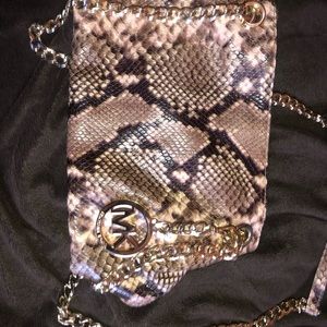 Michael Kors snake print leather purse